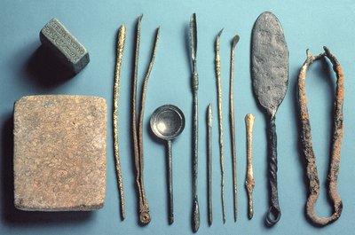 Chirurgische Instrumente, verschiedene Daten innerhalb der römischen Zeit von Roman